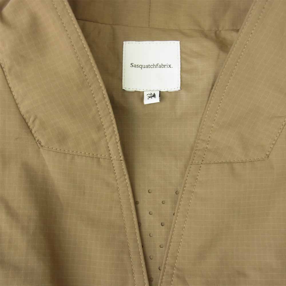 SASQUATCHfabrix. サスクワァッチファブリックス 20SS 20SS-JKL-008 ORIENTAL SHOULDER NYLON JACKET 撥水加工 ナイロン コーチ ジャケット ブラウン系 L【中古】