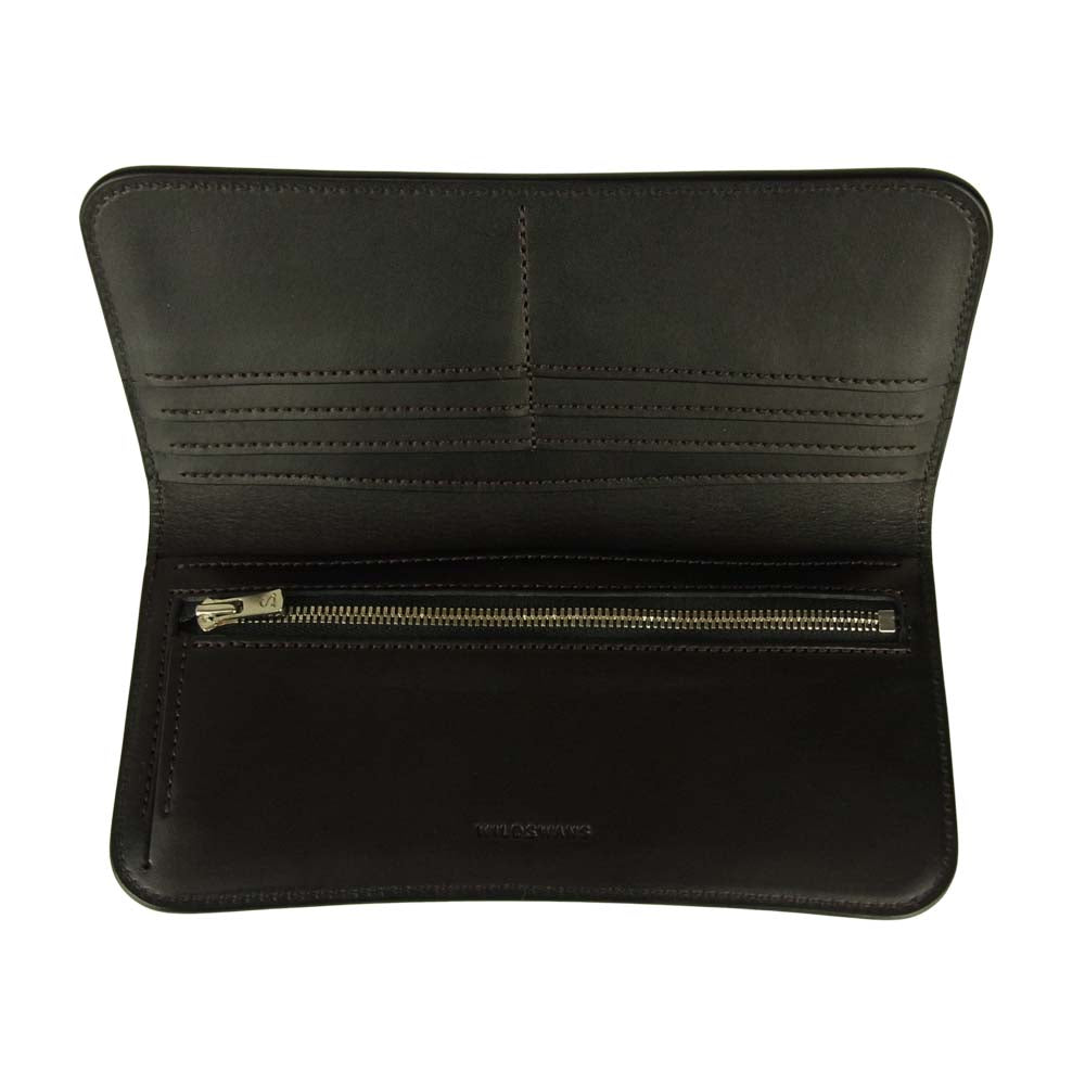 WILDSWANS ワイルドスワンズ SURFS I サーフス ブライドル サドルプルアップ レザー ウォレット ダークブラウン系【美品】【中古】