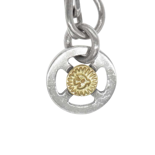 WINGROCK ウィングロック K18 金メタル付き メディスンホイール フック ネックレス チェーン シルバー系【中古】