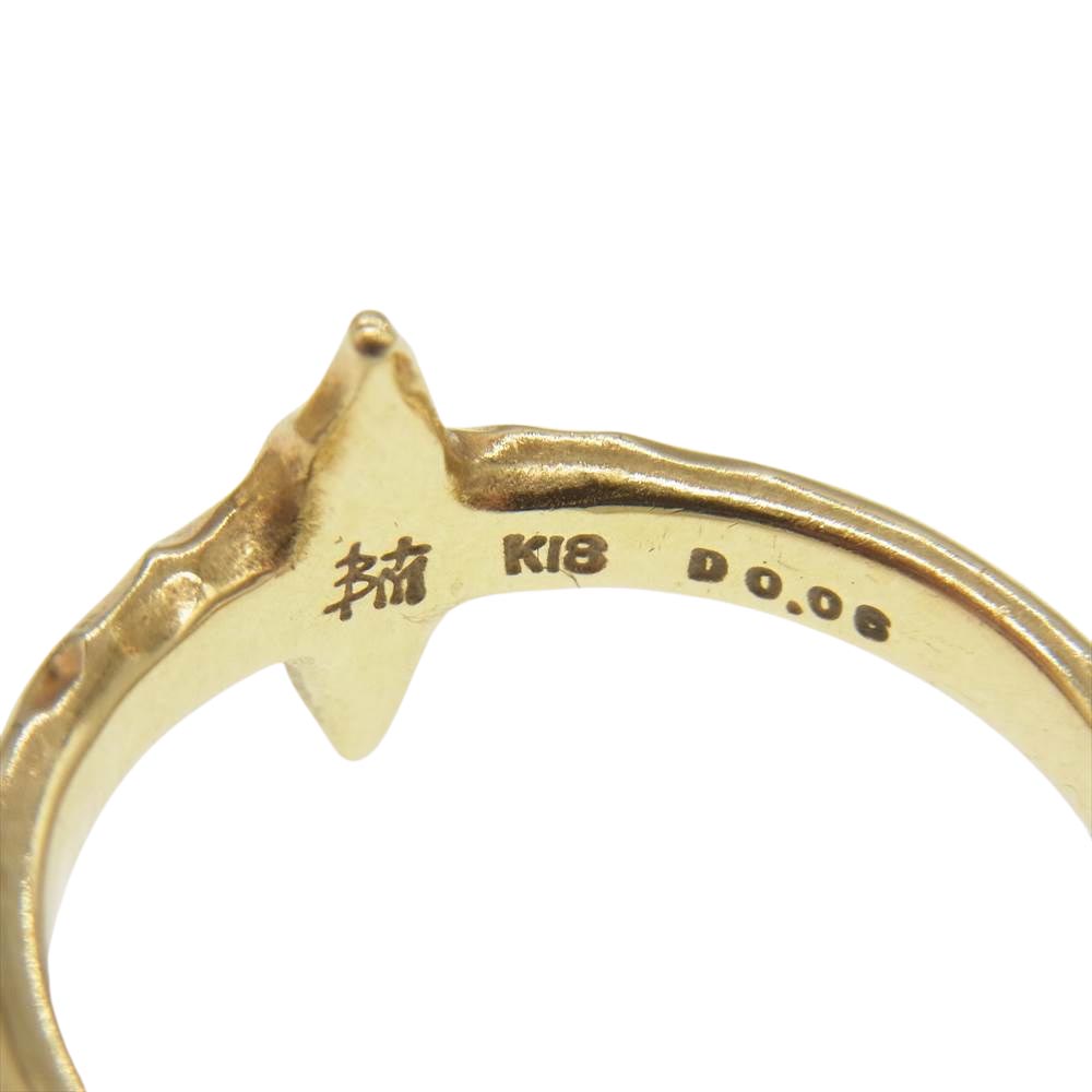 Bloody Mary ブラッディマリー 購入時証明書付属 Aster K18 1 DIA RING ダイヤモンド アスター リング ゴールド系【中古】