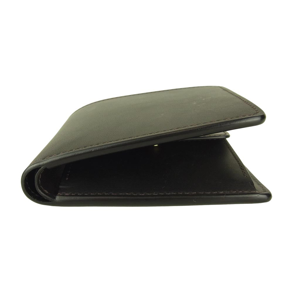 WILDSWANS ワイルドスワンズ GROUNDER グラウンダー ブライドル レザー ウォレット 二つ折り財布 ダークブラウン系【美品】【中古】
