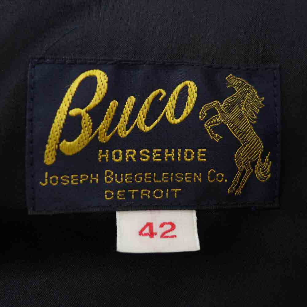 The REAL McCOY'S ザリアルマッコイズ BUCO J-100 JACKET ブコ ホースハイド レザー シングルライダース ジャケット 42【中古】