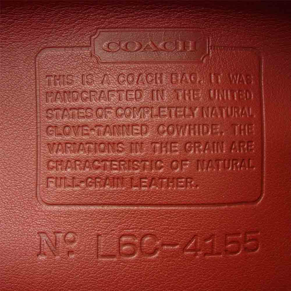 COACH コーチ L6C-4155 オールドコーチ レザートートバッグ レッド系【中古】