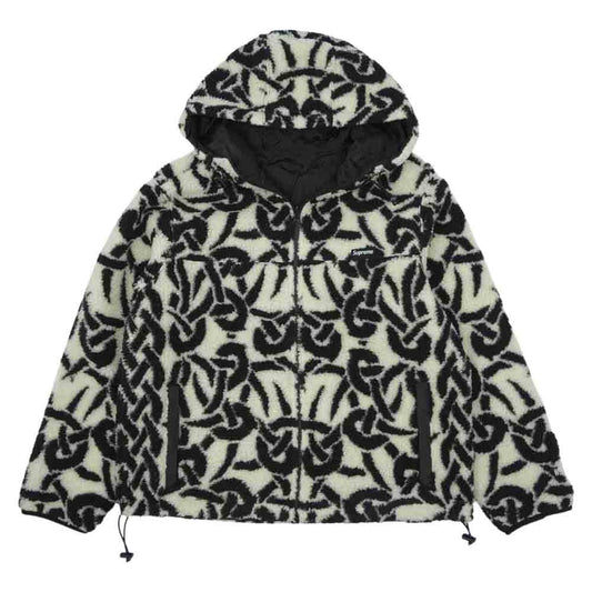 Supreme シュプリーム 21AW celtic knot reversible windstopper fleece hooded jacket フリース ジャケット ブラック系 ホワイト系 S【新古品】【未使用】【中古】