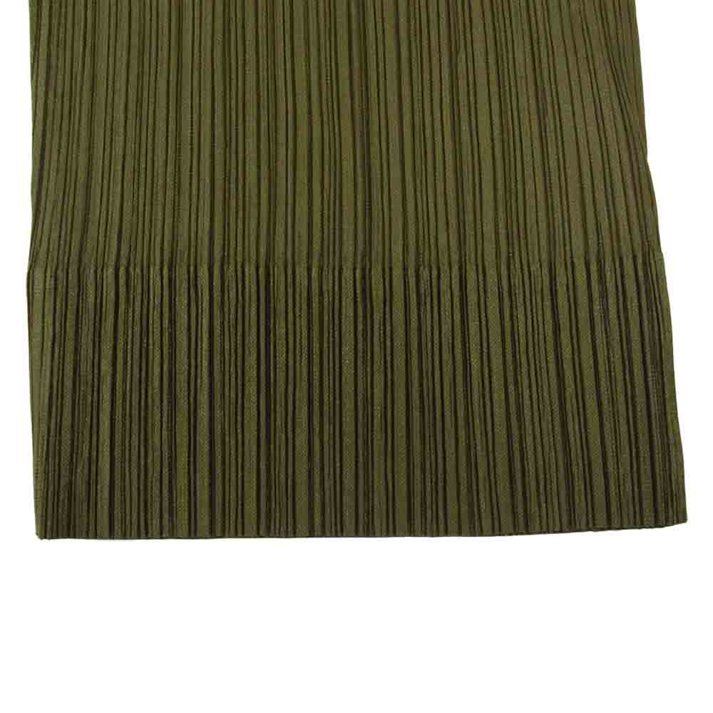 PLEATS PLEASE プリーツプリーズ イッセイミヤケ PP83-JF411 プリーツ 裾ボタン ハーフパンツ カーキ系 5【中古】