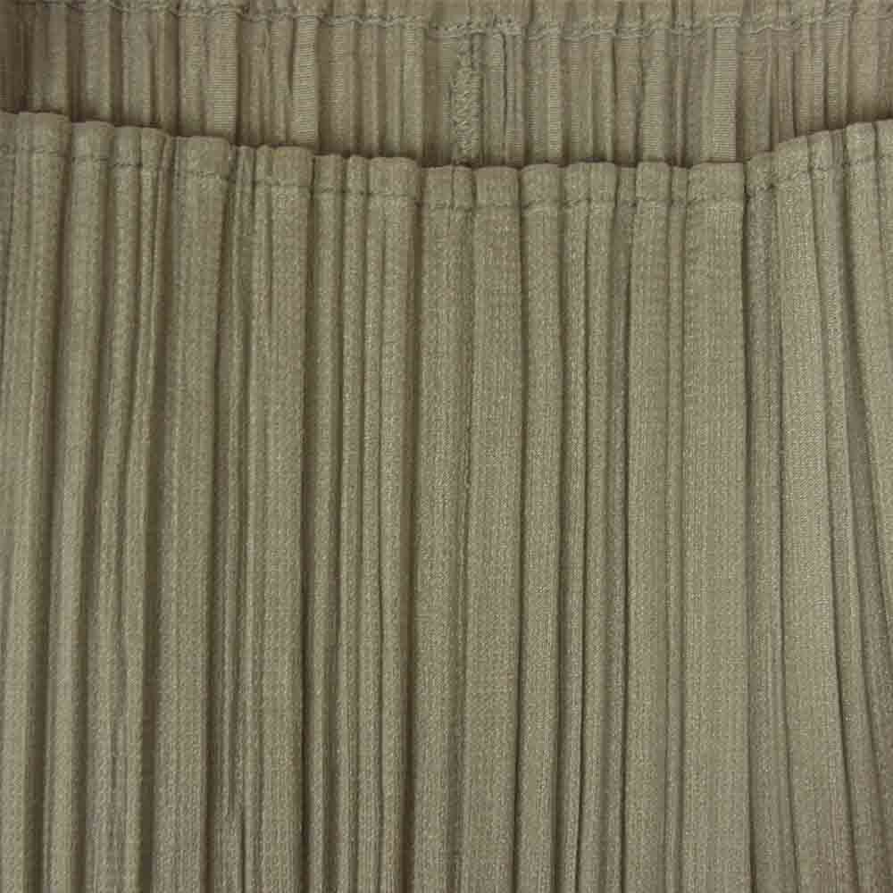PLEATS PLEASE プリーツプリーズ イッセイミヤケ PP51-JK523 七分袖 裾アシメ 切替 ワンピース カーキ系 3【中古】