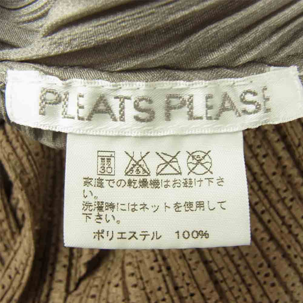 PLEATS PLEASE プリーツプリーズ イッセイミヤケ PP51-JK523 七分袖 裾アシメ 切替 ワンピース カーキ系 3【中古】