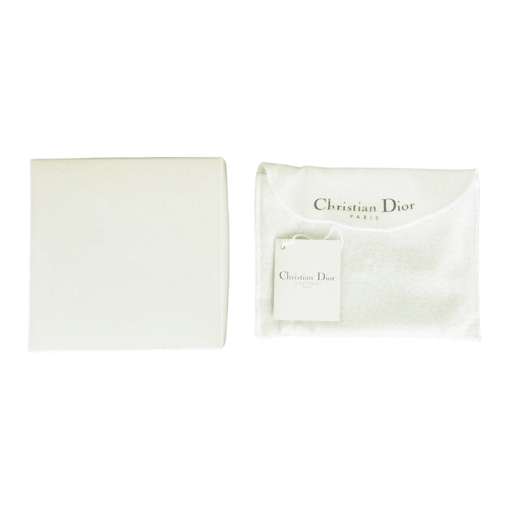 Christian Dior クリスチャンディオール オブリーク ジャカード 二つ折り ウォレット ネイビー系【中古】