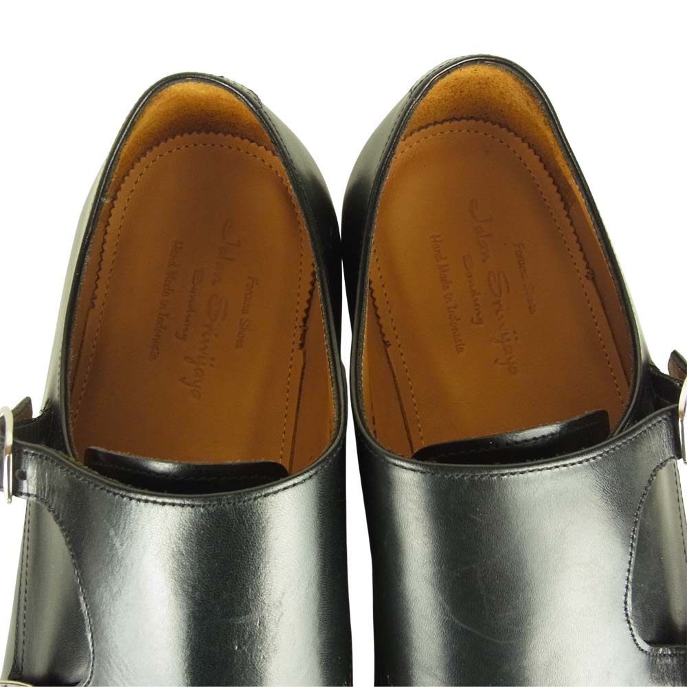 JALAN SRIWIJAYA ジャランスリウァヤ 98374 ダブルモンク シューズ ダイナイトソール ブラック系 10【美品】【中古】