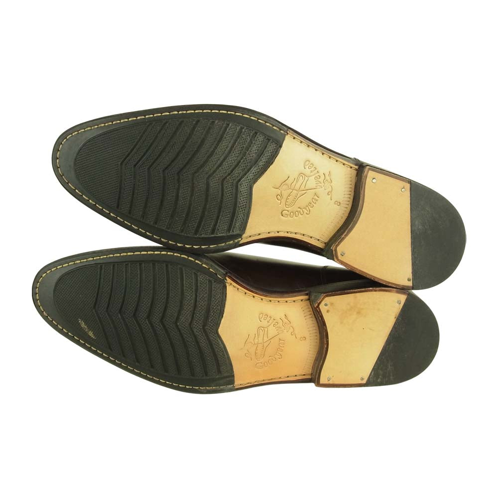 JALAN SRIWIJAYA ジャランスリウァヤ 98951 Ｕチップ シューズ LEATHER GOMMA SOLE ブラウン系 8【新古品】【未使用】【中古】