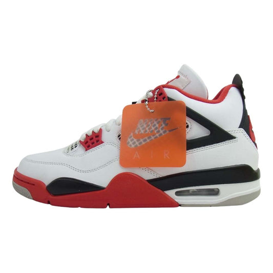 NIKE ナイキ DC7770-160 AIR JORDAN 4 RETRO WHITE/BLACK-TECH GREY-FIRE RED ナイキ エアジョーダン 4 レトロ ホワイト系 27㎝【新古品】【未使用】【中古】