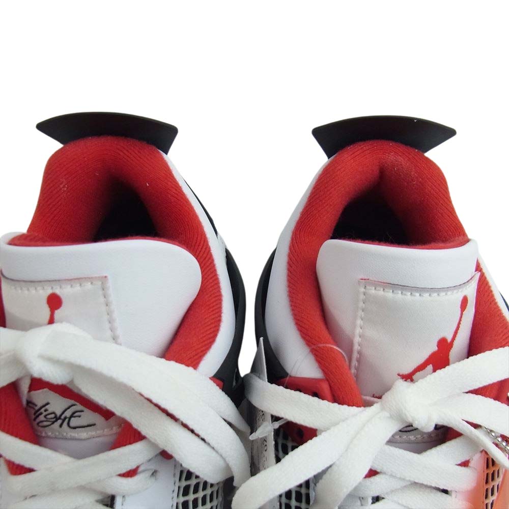 NIKE ナイキ DC7770-160 AIR JORDAN 4 RETRO WHITE/BLACK-TECH GREY-FIRE RED ナイキ エアジョーダン 4 レトロ ホワイト系 27㎝【新古品】【未使用】【中古】