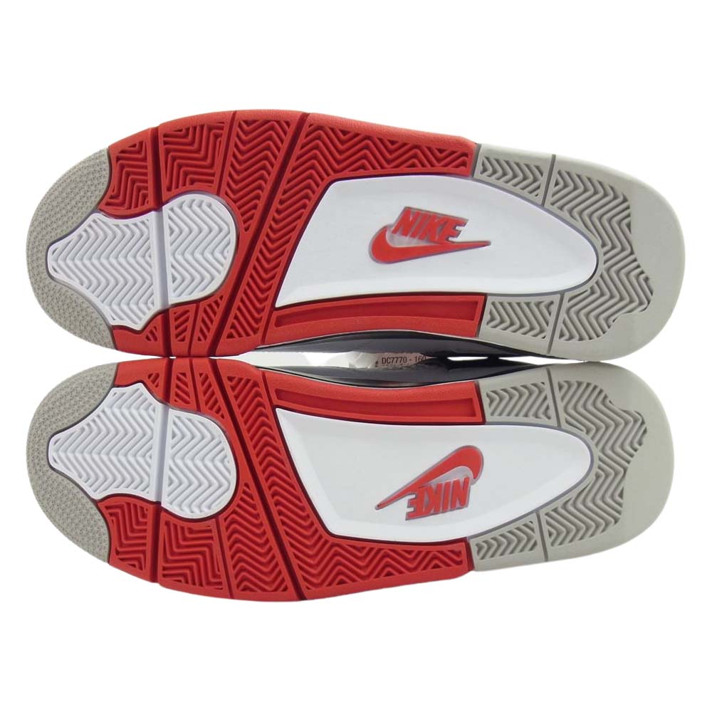 NIKE ナイキ DC7770-160 AIR JORDAN 4 RETRO WHITE/BLACK-TECH GREY-FIRE RED ナイキ エアジョーダン 4 レトロ ホワイト系 27㎝【新古品】【未使用】【中古】