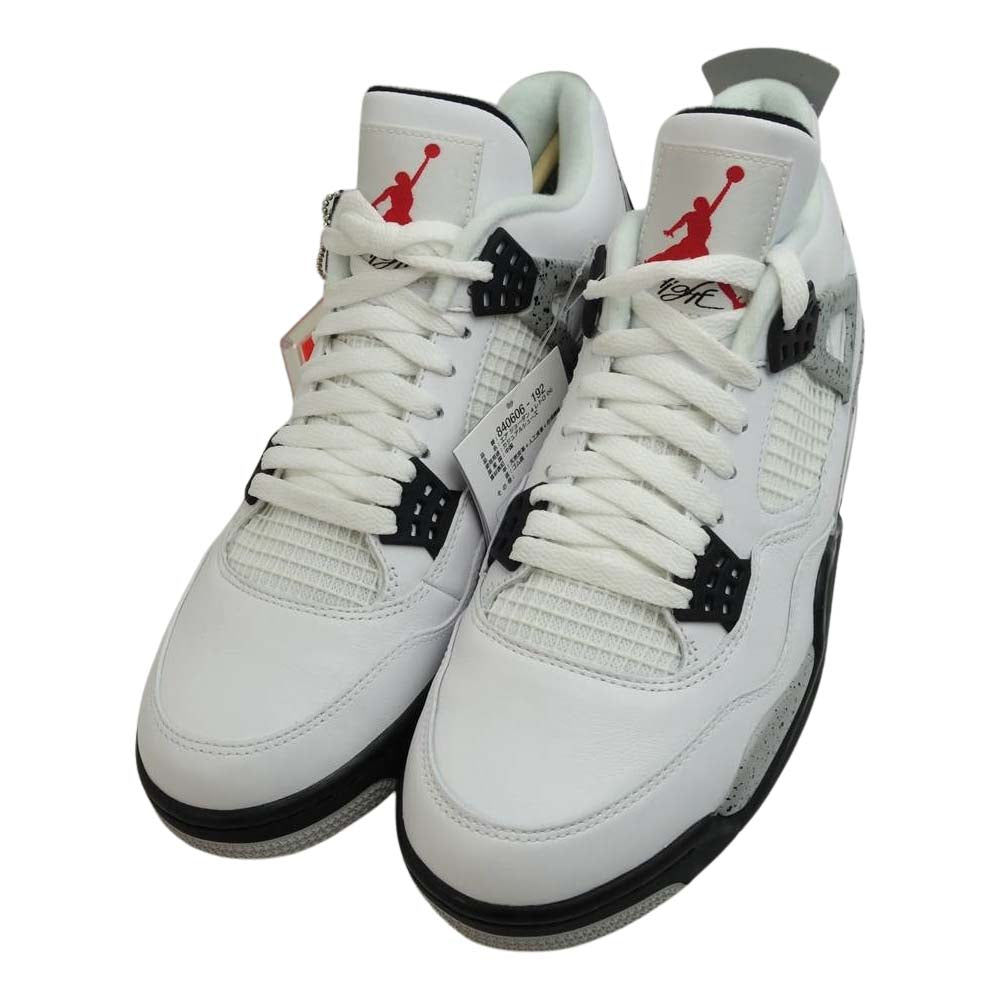 NIKE ナイキ 840606-192 Air Jordan 4 Retro White Cement OG Retro エアジョーダン 4 レトロ OG ホワイト系 27㎝【新古品】【未使用】【中古】