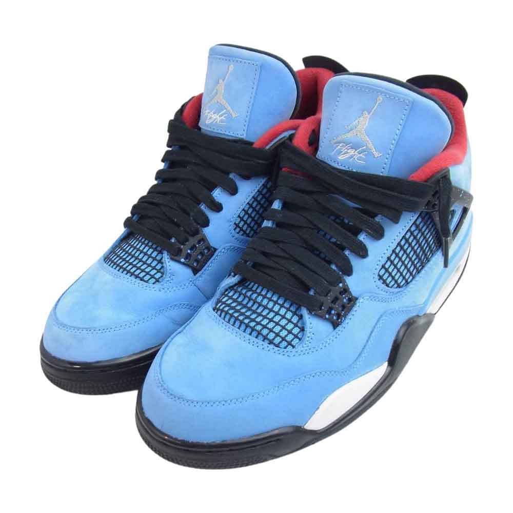 NIKE ナイキ 308497-406 AIR JORDAN 4 RETRO Travis Scott Cactus Jack エア ジョーダン 4 レトロ トラビス スコット ライトブルー系 28.5㎝【中古】