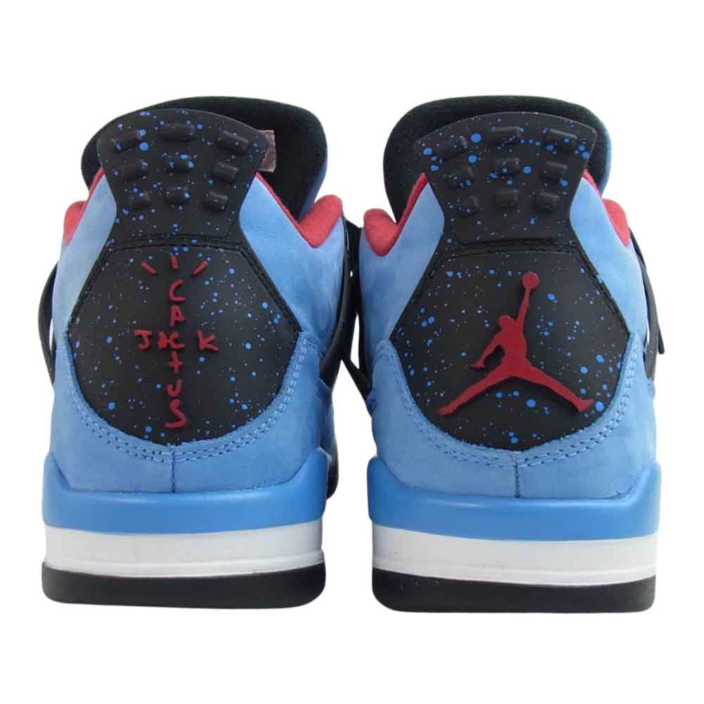 NIKE ナイキ 308497-406 AIR JORDAN 4 RETRO Travis Scott Cactus Jack エア ジョーダン 4 レトロ トラビス スコット ライトブルー系 28.5㎝【中古】