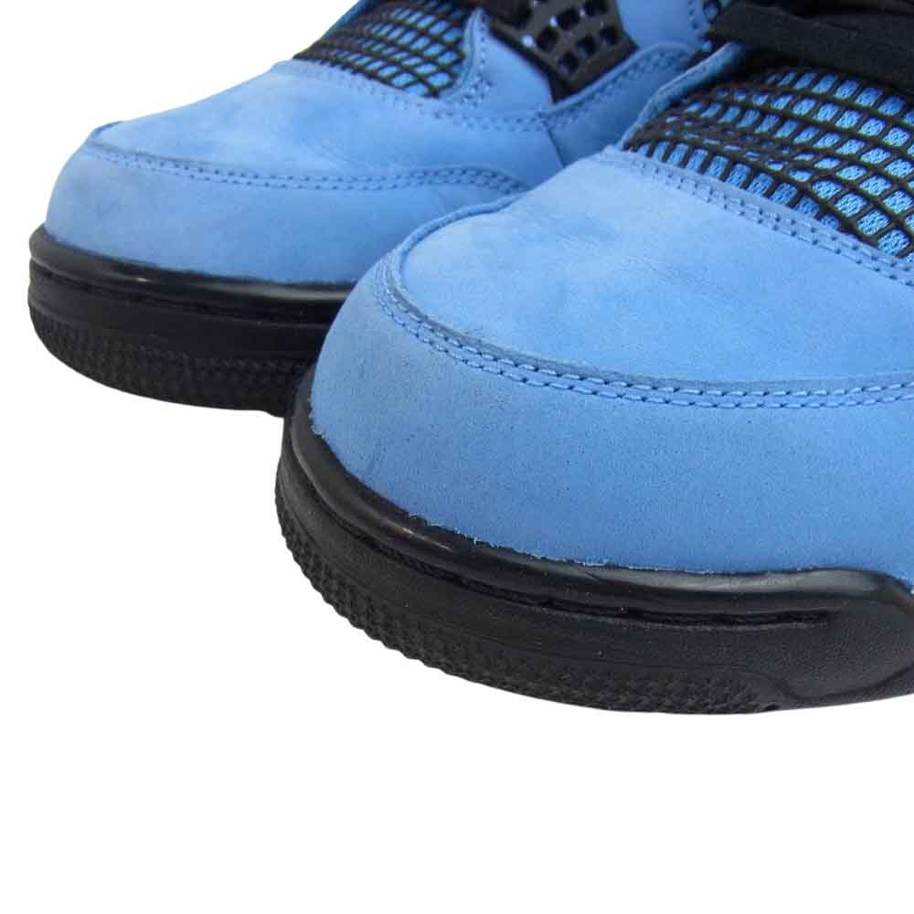 NIKE ナイキ 308497-406 AIR JORDAN 4 RETRO Travis Scott Cactus Jack エア ジョーダン 4 レトロ トラビス スコット ライトブルー系 28.5㎝【中古】