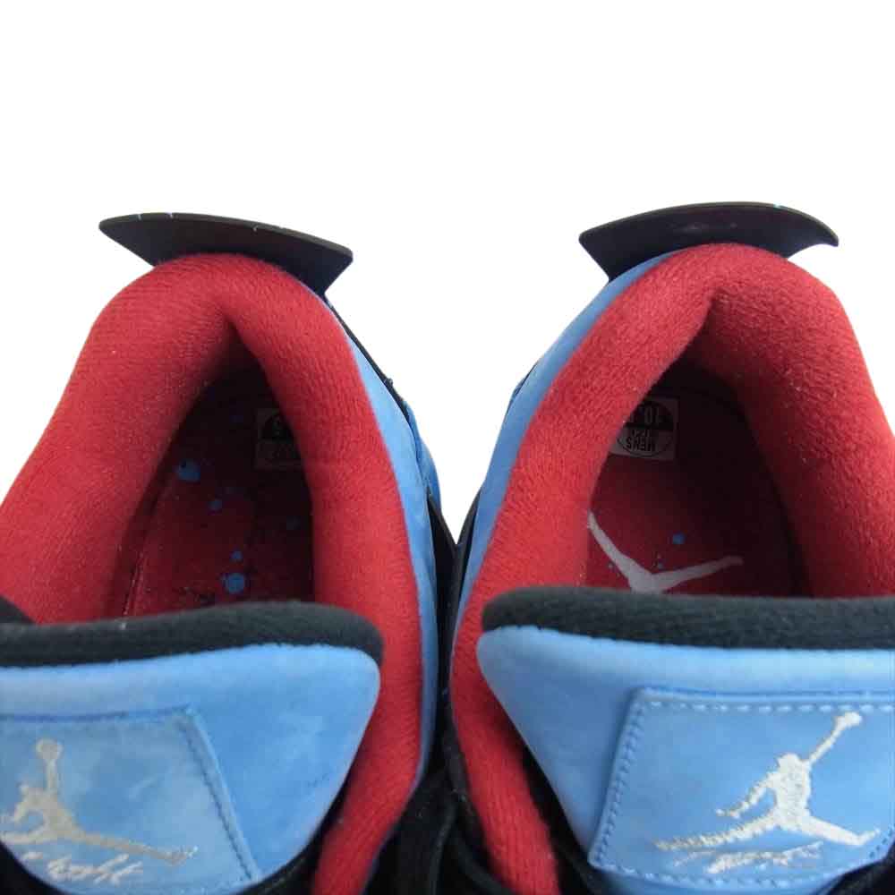 NIKE ナイキ 308497-406 AIR JORDAN 4 RETRO Travis Scott Cactus Jack エア ジョーダン 4 レトロ トラビス スコット ライトブルー系 28.5㎝【中古】