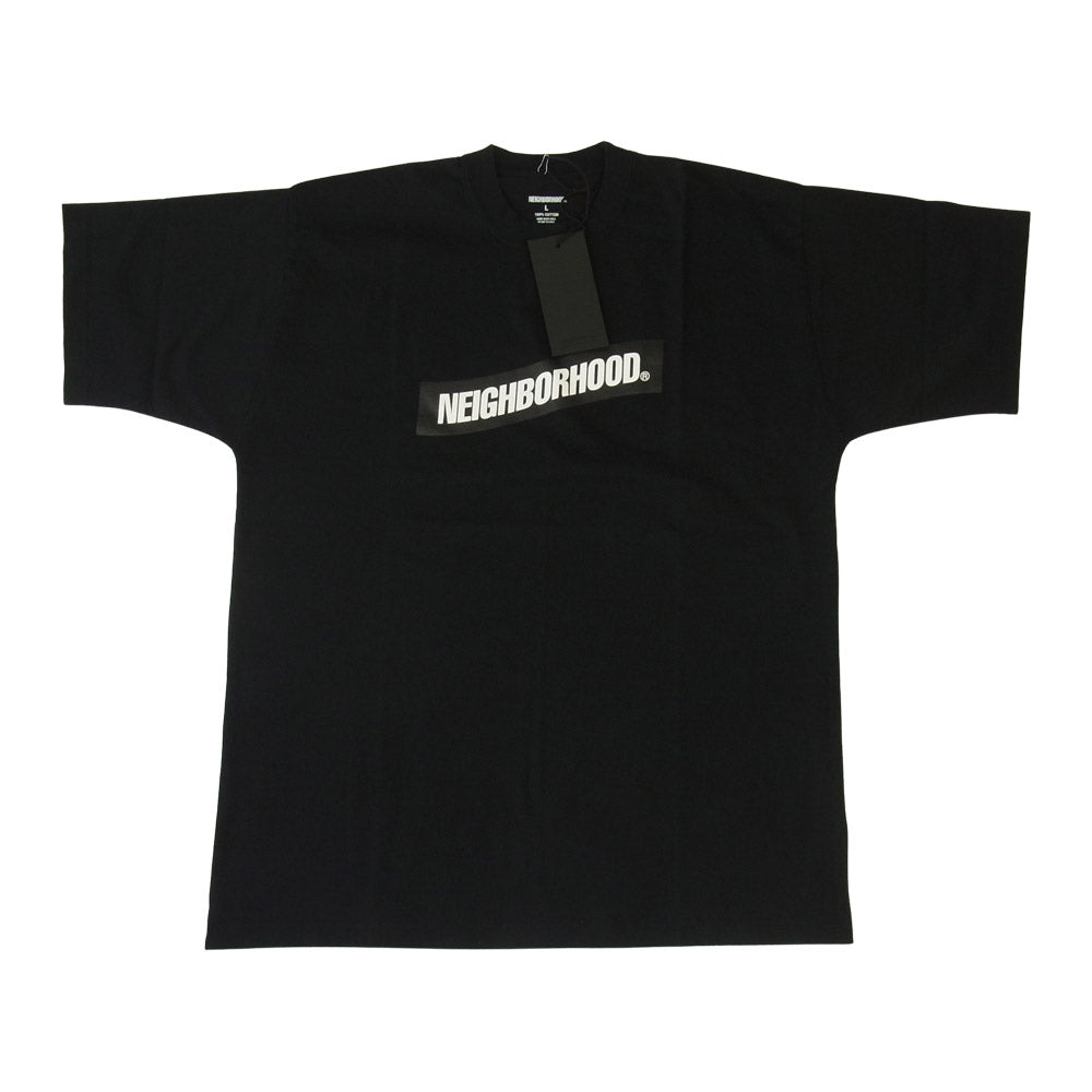 NEIGHBORHOOD ネイバーフッド 20AW 202PCNH-ST07 DISTORTION-2 / C-TEE.SS ワンウォッシュ Tシャツ ブラック系 L【新古品】【未使用】【中古】