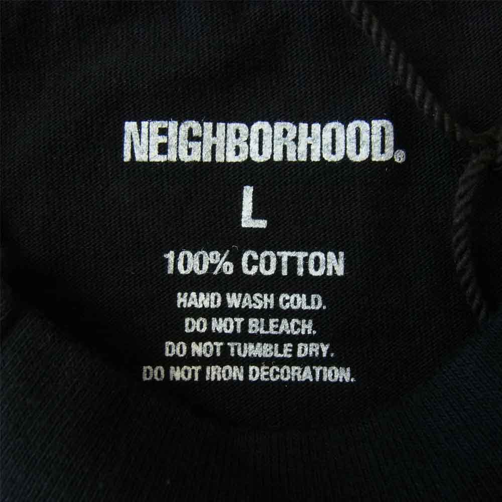 NEIGHBORHOOD ネイバーフッド 20AW 202PCNH-ST07 DISTORTION-2 / C-TEE.SS ワンウォッシュ Tシャツ ブラック系 L【新古品】【未使用】【中古】