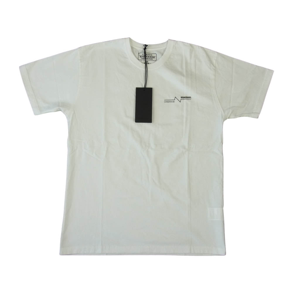 NEIGHBORHOOD ネイバーフッド 192PCCQN-ST01S NHCR/C-TEE SS プリント 半袖 Tシャツ ホワイト系 L【新古品】【未使用】【中古】