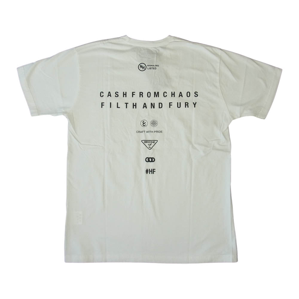 NEIGHBORHOOD ネイバーフッド 192PCCQN-ST01S NHCR/C-TEE SS プリント 半袖 Tシャツ ホワイト系 L【新古品】【未使用】【中古】