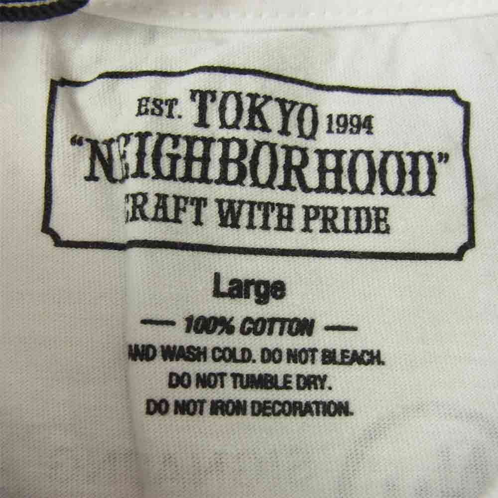 NEIGHBORHOOD ネイバーフッド 192PCCQN-ST01S NHCR/C-TEE SS プリント 半袖 Tシャツ ホワイト系 L【新古品】【未使用】【中古】
