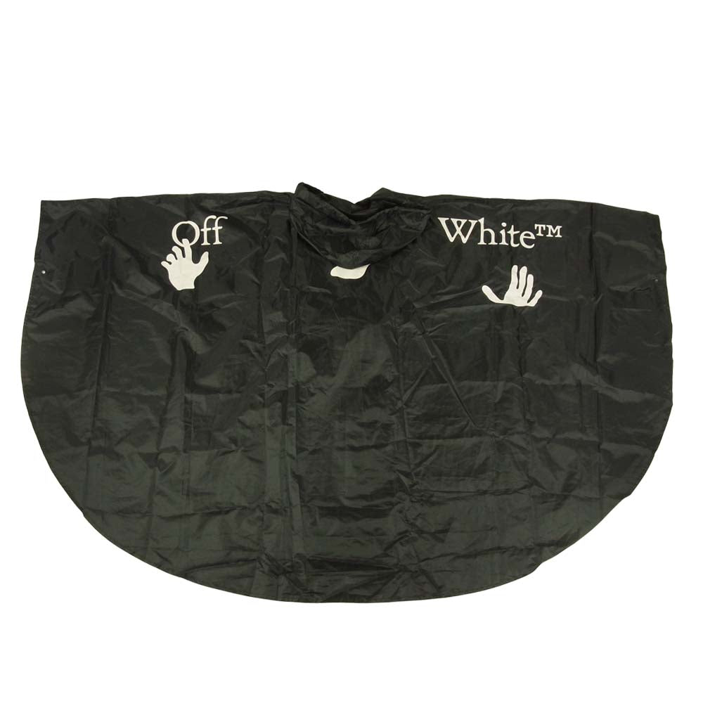 OFF-WHITE オフホワイト 国内正規品 PACKABLE RAINCOAT パッカブル レイン コート ブラック系 M/L【新古品】【未使用】【中古】