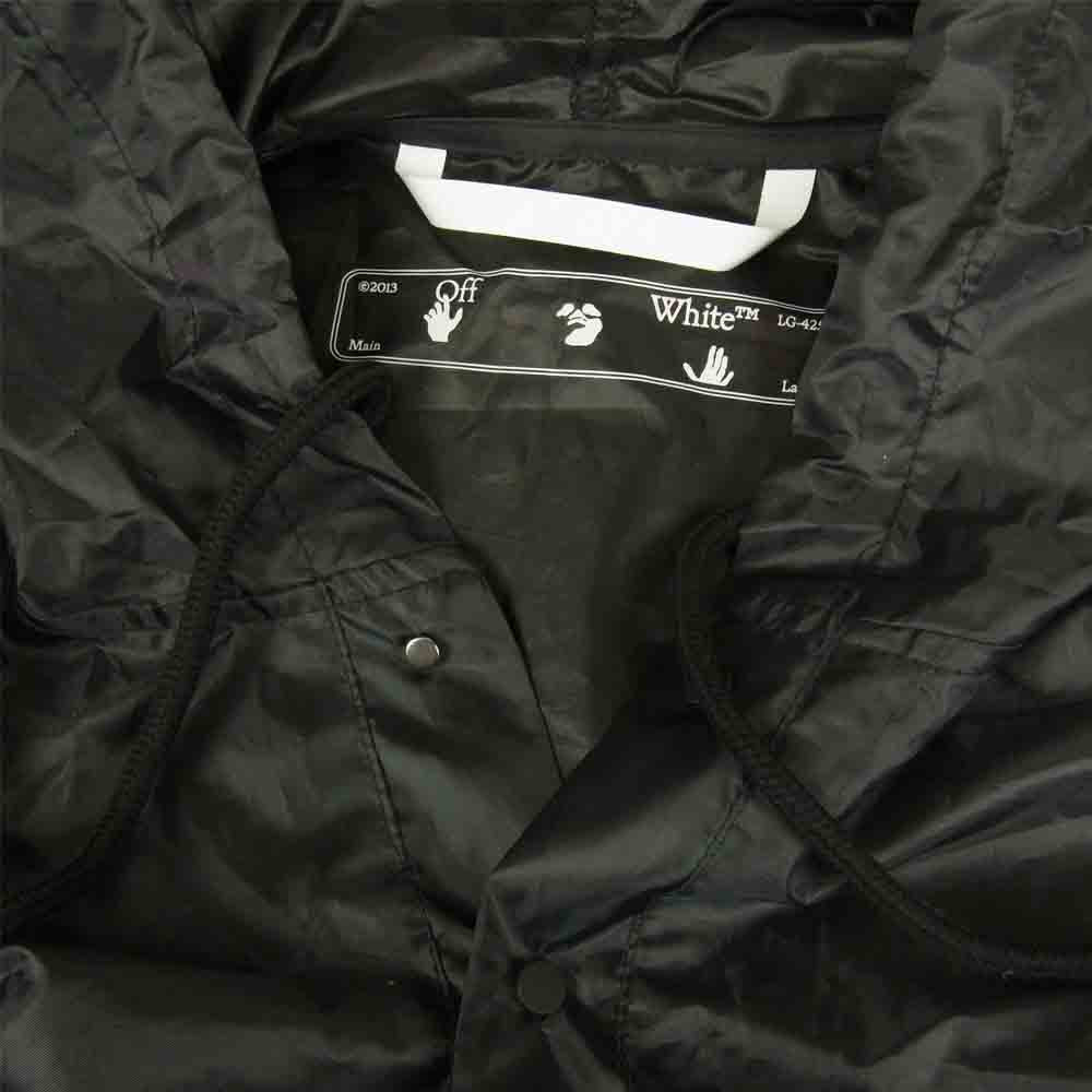 OFF-WHITE オフホワイト 国内正規品 PACKABLE RAINCOAT パッカブル レイン コート ブラック系 M/L【新古品】【未使用】【中古】