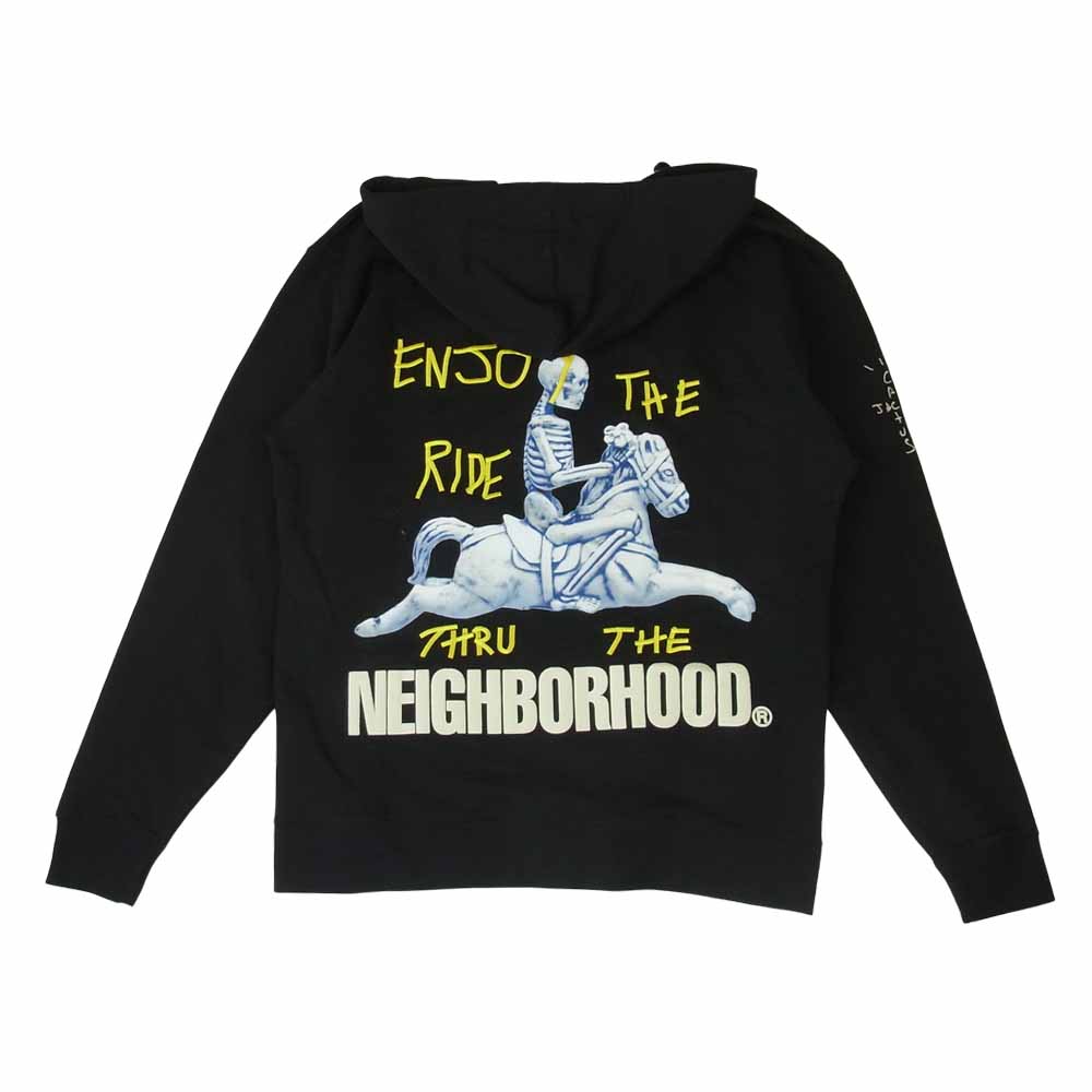 NEIGHBORHOOD ネイバーフッド 21SS Travis Scott トラヴィス スコット CACTUS JACK CAROUSEL HOODIE ジップ パーカー ブラック系 L【極上美品】【中古】