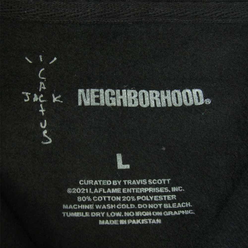 NEIGHBORHOOD ネイバーフッド 21SS Travis Scott トラヴィス スコット CACTUS JACK CAROUSEL HOODIE ジップ パーカー ブラック系 L【極上美品】【中古】