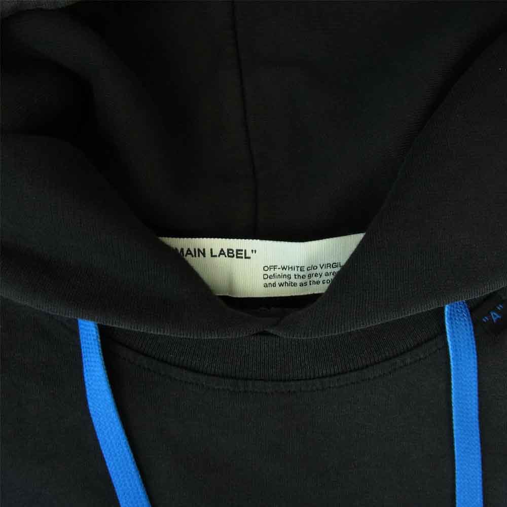 OFF-WHITE オフホワイト 19AW omab033f191850091030 国内正規品 HARDCORE CARAVAGGIO カラバッジョ Tシャツ レイヤード パーカー ブラック系 M【新古品】【未使用】【中古】