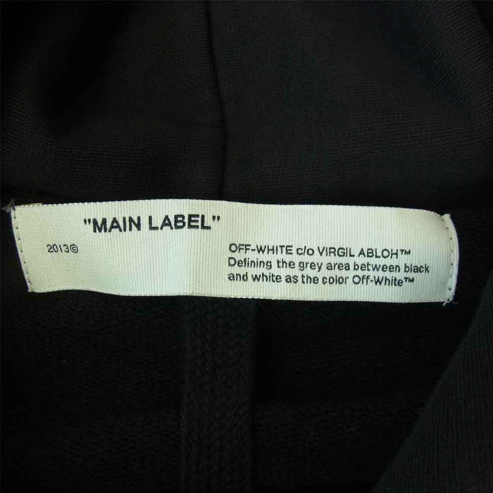 OFF-WHITE オフホワイト 19AW omab033f191850091030 国内正規品 HARDCORE CARAVAGGIO カラバッジョ Tシャツ レイヤード パーカー ブラック系 M【新古品】【未使用】【中古】
