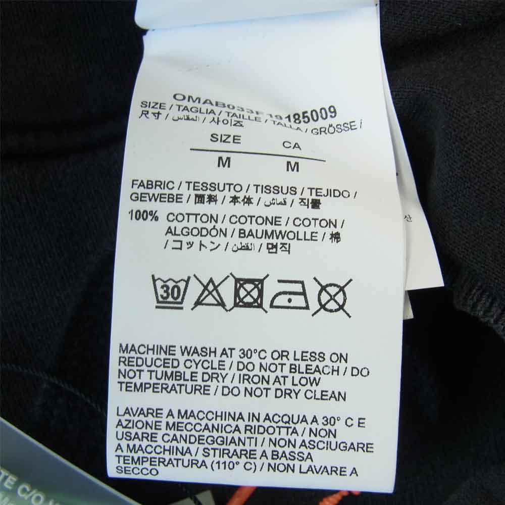 OFF-WHITE オフホワイト 19AW omab033f191850091030 国内正規品 HARDCORE CARAVAGGIO カラバッジョ Tシャツ レイヤード パーカー ブラック系 M【新古品】【未使用】【中古】