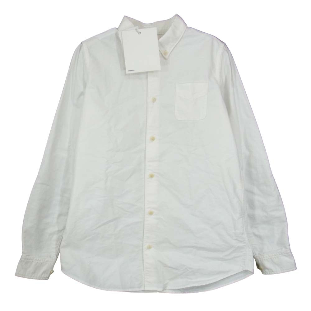 VISVIM ビズビム 19SS 0319105011001 WMV ALBACORE SHIRT ペイズリー 切替 アルバコー ボタンダウン 長袖 シャツ ホワイト系【美品】【中古】