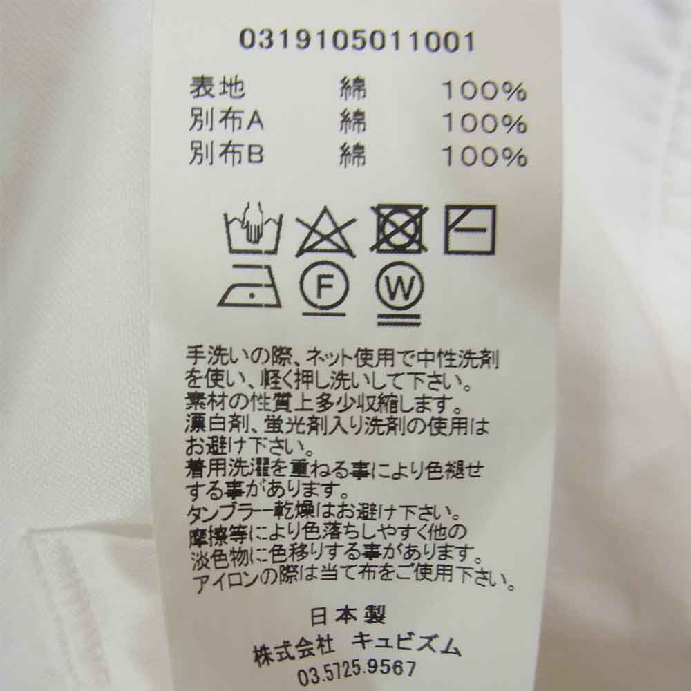 VISVIM ビズビム 19SS 0319105011001 WMV ALBACORE SHIRT ペイズリー 切替 アルバコー ボタンダウン 長袖 シャツ ホワイト系【美品】【中古】