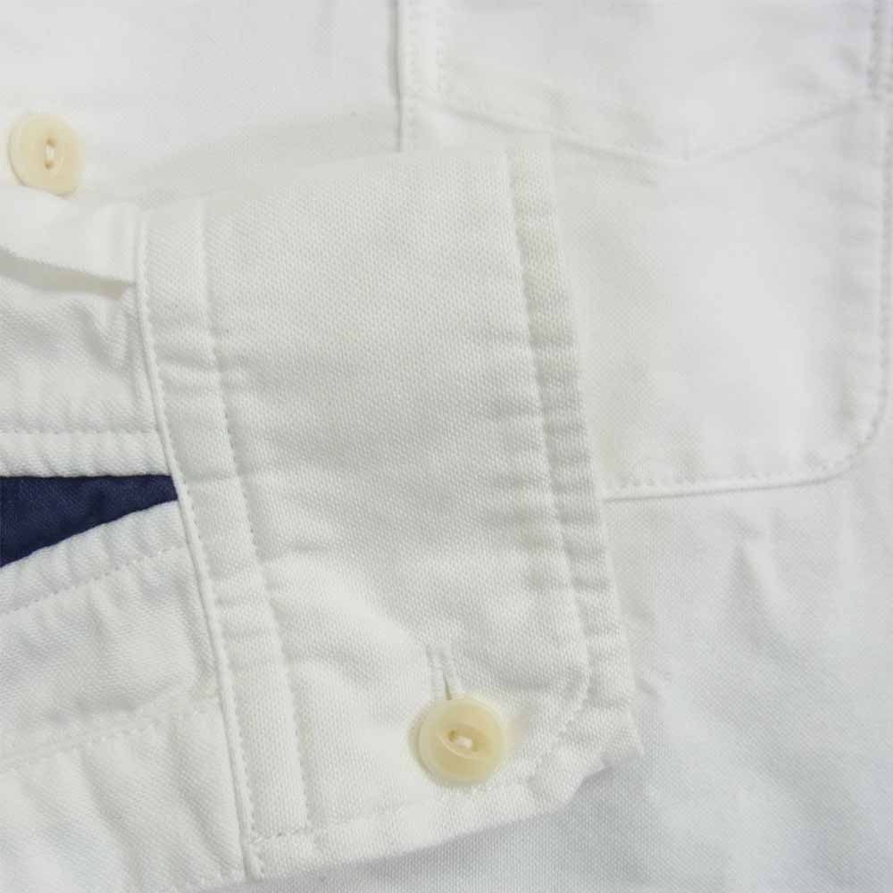 VISVIM ビズビム 19SS 0319105011001 WMV ALBACORE SHIRT ペイズリー 切替 アルバコー ボタンダウン 長袖 シャツ ホワイト系【美品】【中古】