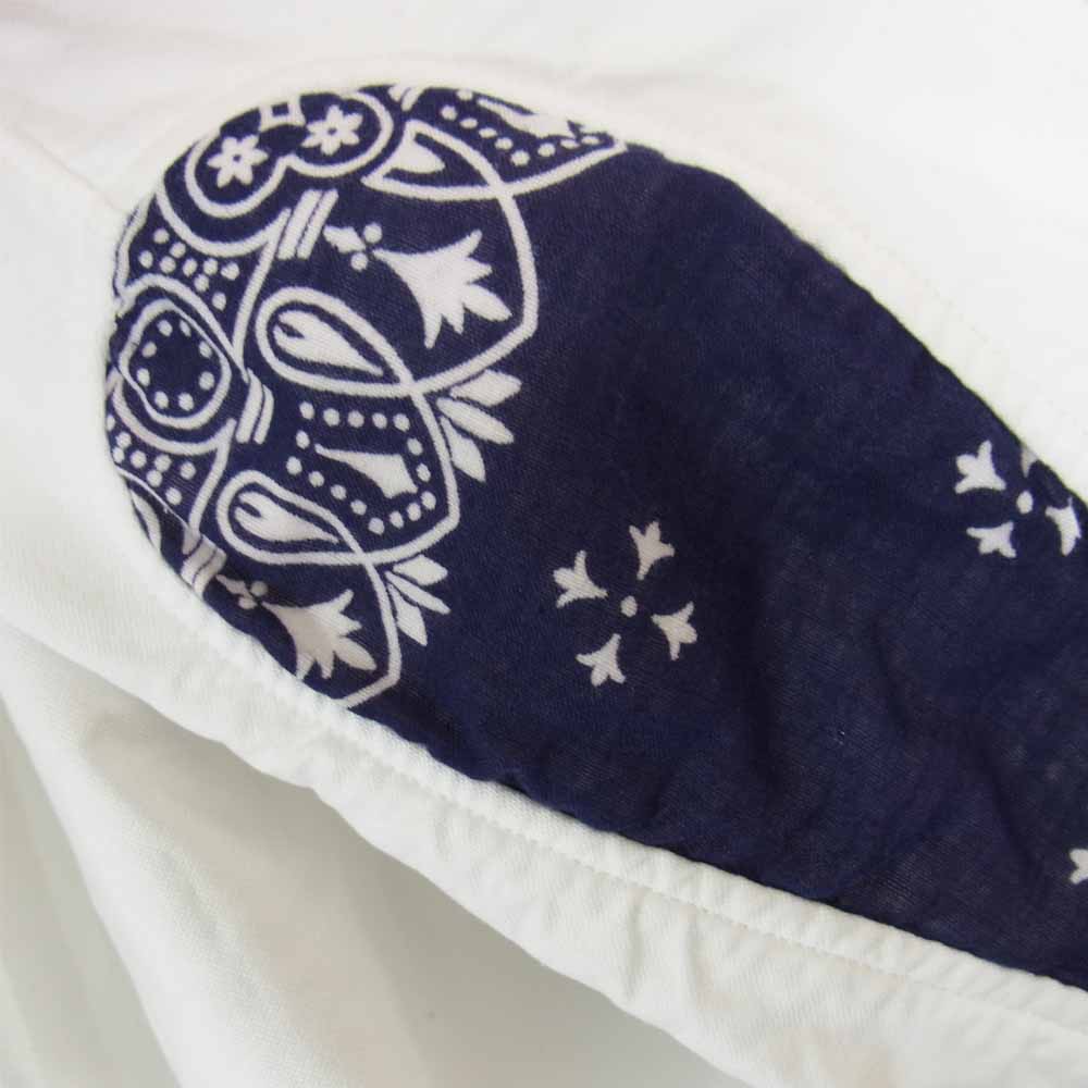 VISVIM ビズビム 19SS 0319105011001 WMV ALBACORE SHIRT ペイズリー 切替 アルバコー ボタンダウン 長袖 シャツ ホワイト系【美品】【中古】