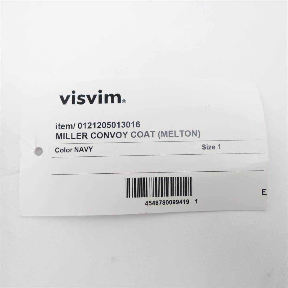 VISVIM ビズビム 21AW 0121205013016 MILLER CONVOY COAT (MELTON) ミラー コンボイ メルトン ダッフル コート ネイビー系 1【新古品】【未使用】【中古】