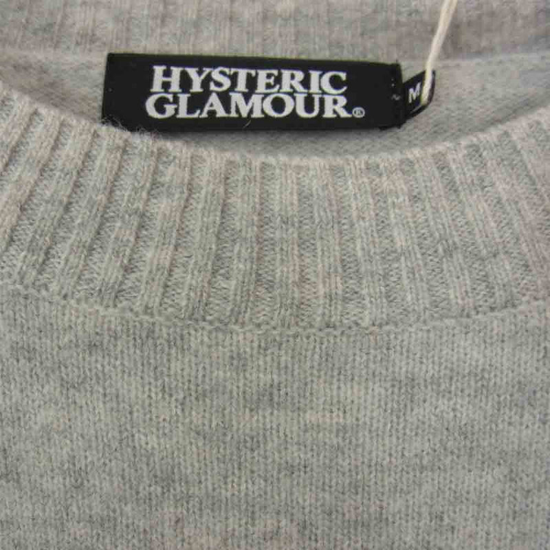 HYSTERIC GLAMOUR ヒステリックグラマー 20SS 02203NS07 JAM ON HYSTERIC SOUNDS OF THE FUTURE クルーネック ニット セーター グレー系 M【極上美品】【中古】