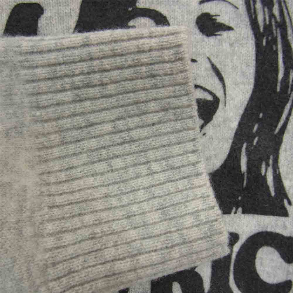 HYSTERIC GLAMOUR ヒステリックグラマー 20SS 02203NS07 JAM ON HYSTERIC SOUNDS OF THE FUTURE クルーネック ニット セーター グレー系 M【極上美品】【中古】