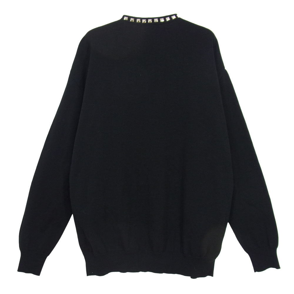 HYSTERIC GLAMOUR ヒステリックグラマー 21AW 02213ND01 Studs Cardigan スタッズ カーディガン ブラック系 S【極上美品】【中古】