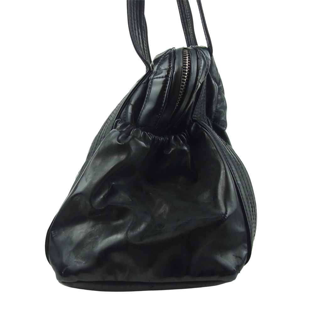 CHANEL シャネル マトラッセ ココマーク パテントレザー ボストン ハンド バッグ ブラック系【中古】