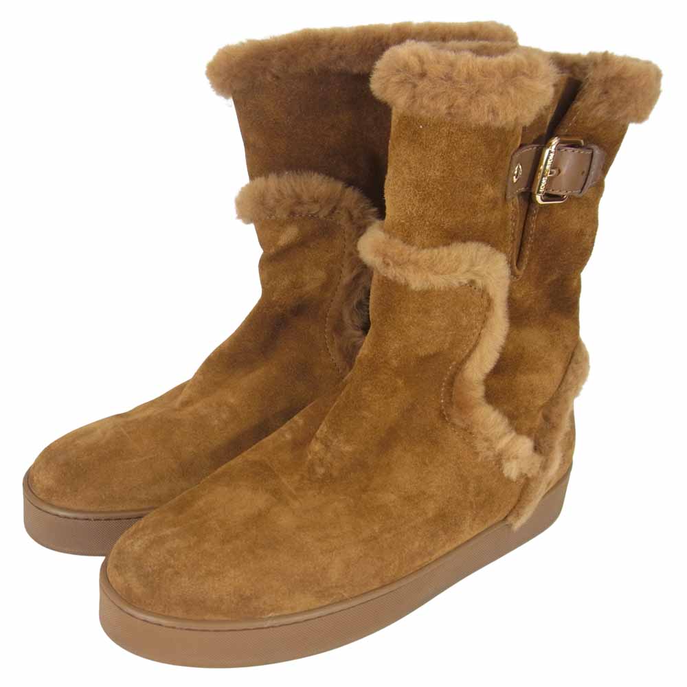 LOUIS VUITTON ルイ・ヴィトン CL0153 スエード ムートン ブーツ ブラウン系 37 1/2【中古】