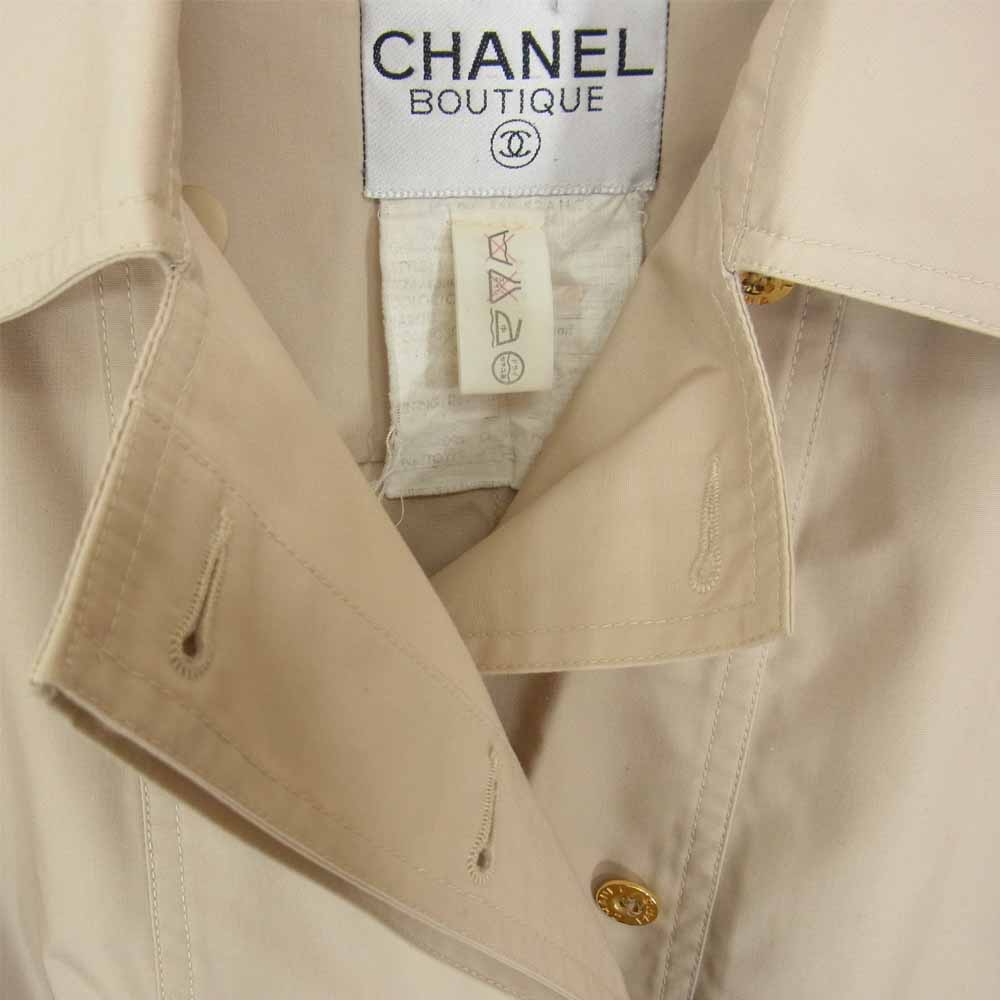 CHANEL シャネル 国内正規品 紙タグ インバネス コート ベージュ系 サイズ表記無【中古】