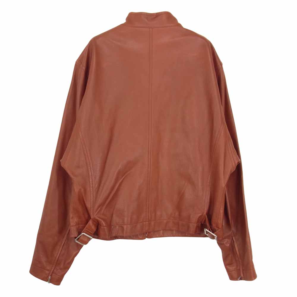 HERMES エルメス 国内正規品 仏製 マルジェラ期 シングル ライダース ジャケット ブラウン系 36【中古】