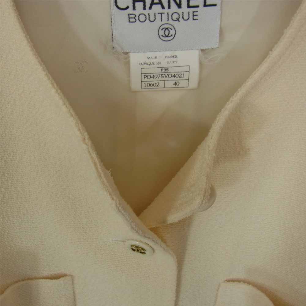 CHANEL シャネル 国内正規品 95P ココボタン ショート ベージュ系 40【中古】