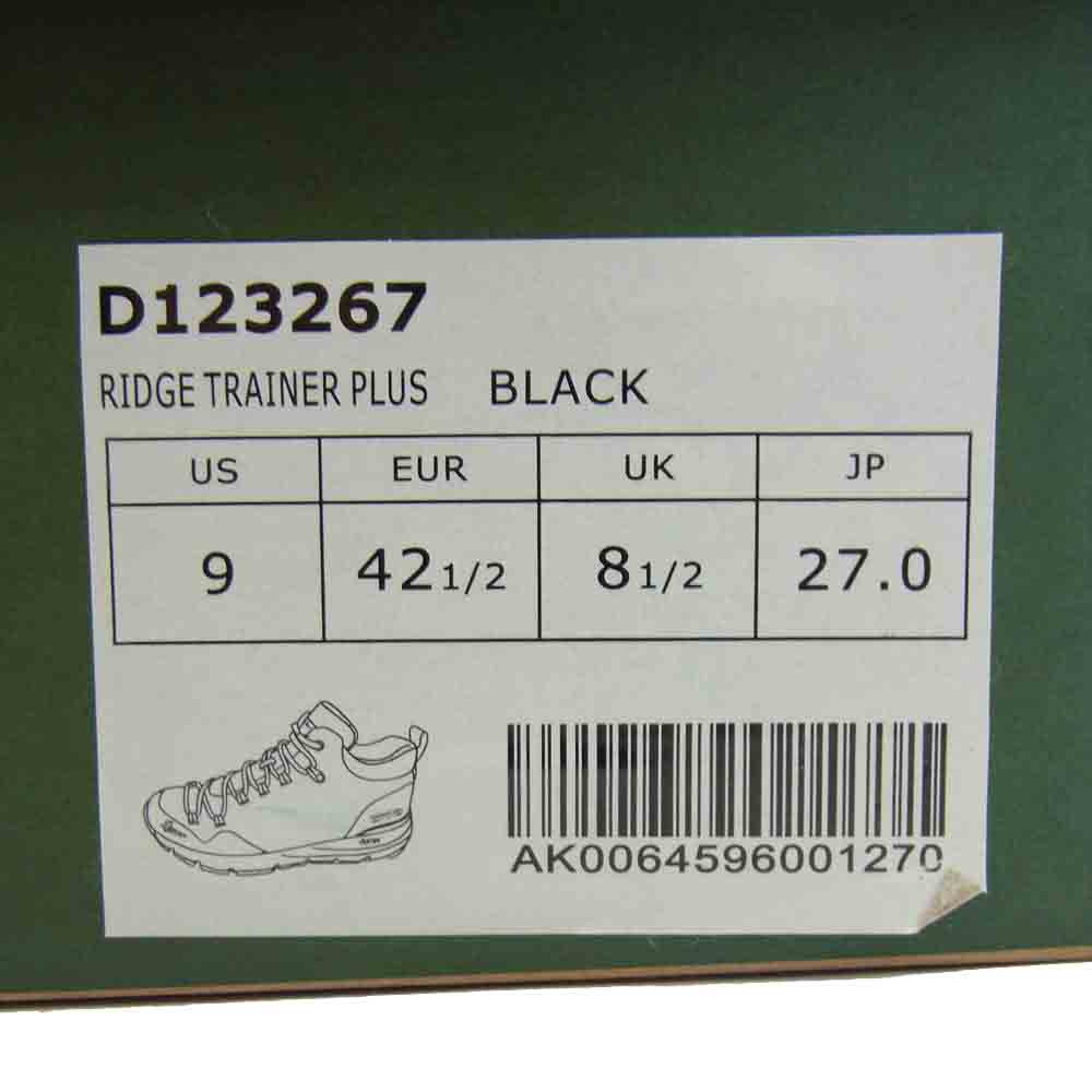 Danner ダナー D123267 RIDGE TRAINER PLUS リッジ トレーナー プラス アウトドア トレッキング シューズ ブラック系 US9 EU42.5【極上美品】【中古】
