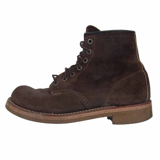 RED WING レッドウィング 4618 × NIGEL CABOURN ナイジェルケーボン MUNSOH BOOT HARRIS TWEED ハリスツイード マンソン ブーツ ブラウン系 7 1/2【中古】