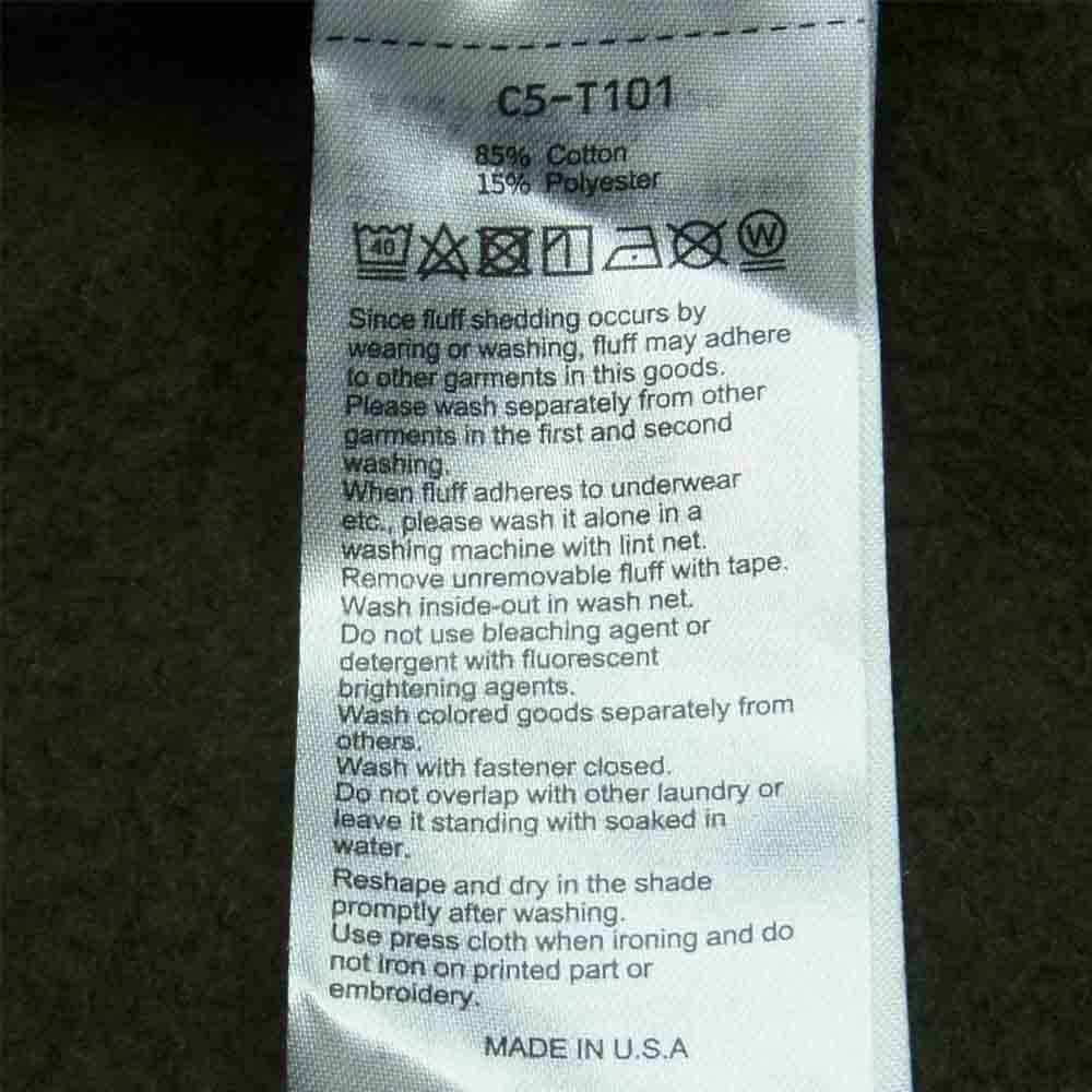 Champion チャンピオン C5-T101 9oz Terry Fleece フーデッド スウェット シャツ パーカー アメリカ製 グレイッシュカーキ系 XL【中古】
